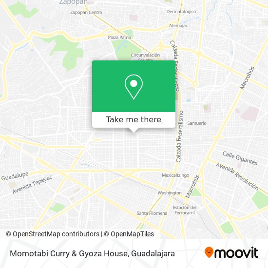 Mapa de Momotabi Curry & Gyoza House