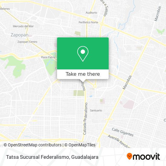 Tatsa Sucursal Federalismo map