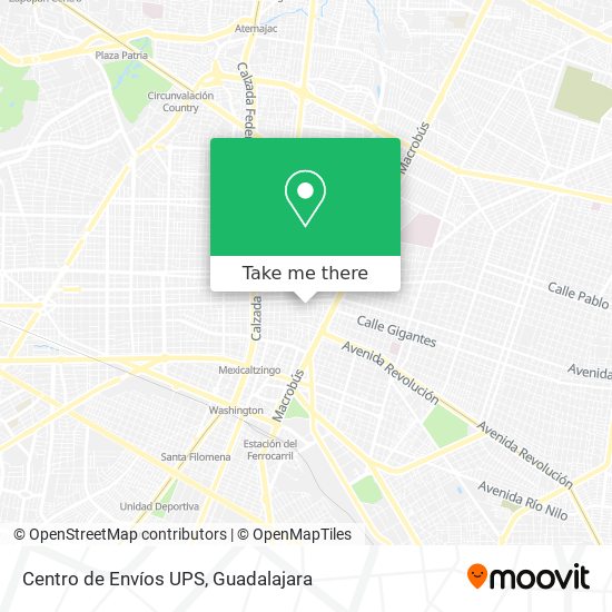 Mapa de Centro de Envíos UPS