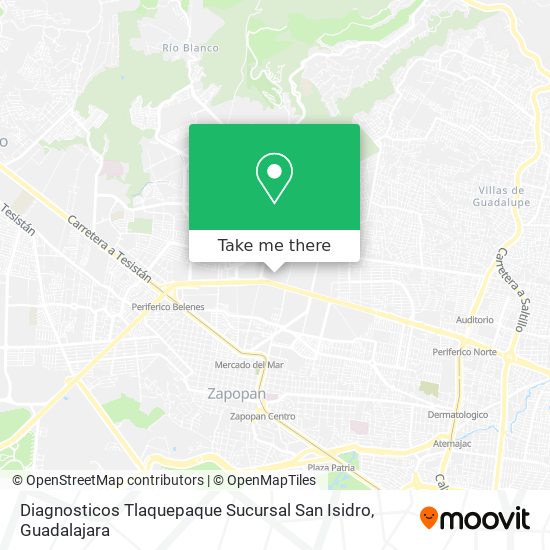 Diagnosticos Tlaquepaque Sucursal San Isidro map