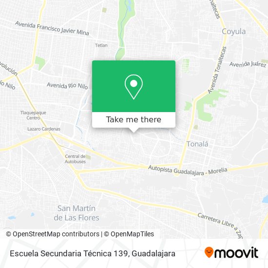 Escuela Secundaria Técnica 139 map