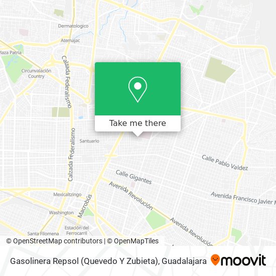 Mapa de Gasolinera Repsol (Quevedo Y Zubieta)
