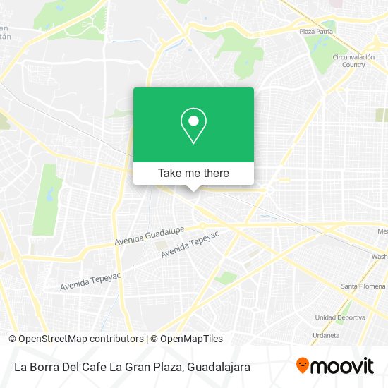 Mapa de La Borra Del Cafe La Gran Plaza