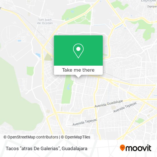Tacos "atras De Galerias" map