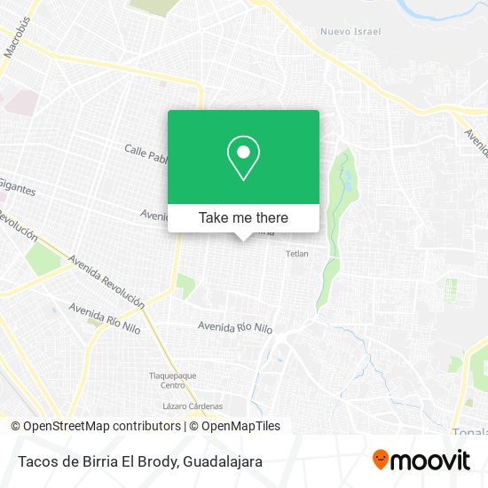 Tacos de Birria El Brody map