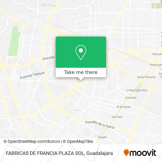 FABRICAS DE FRANCIA PLAZA SOL map