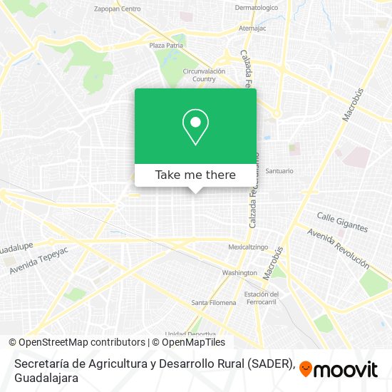 Secretaría de Agricultura y Desarrollo Rural (SADER) map