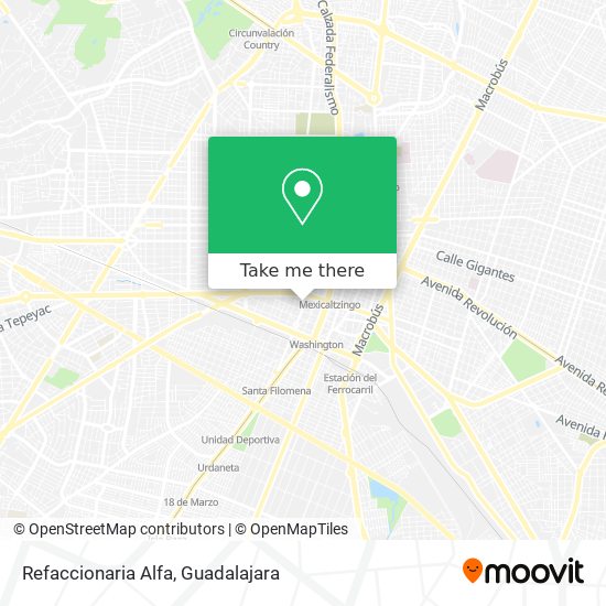 Refaccionaria Alfa map