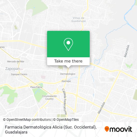 Mapa de Farmacia Dermatológica Alicia (Suc. Occidental)
