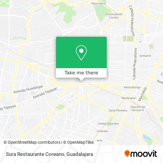 Mapa de Sura Restaurante Coreano