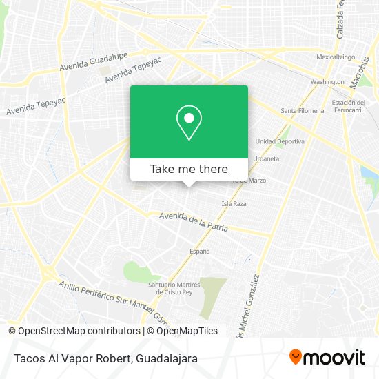 Tacos Al Vapor Robert map