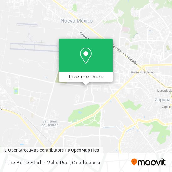 The Barre Studio Valle Real map