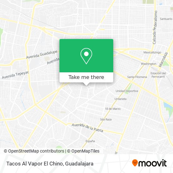 Mapa de Tacos Al Vapor El Chino