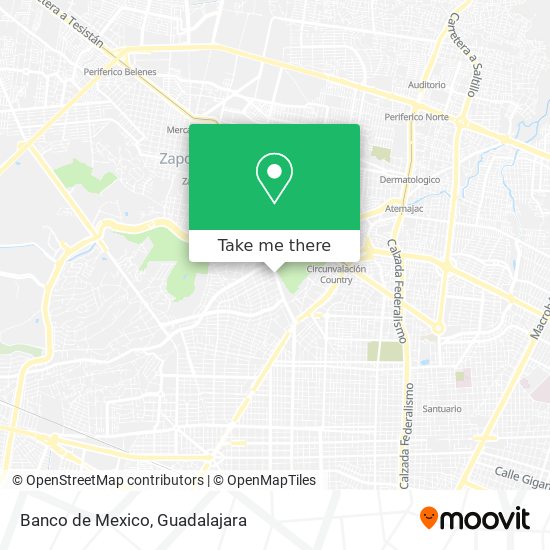How to get to Banco de Mexico in Zapopan by Bus or Train?