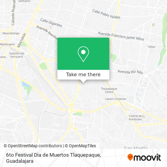 6to Festival Dia de Muertos Tlaquepaque map