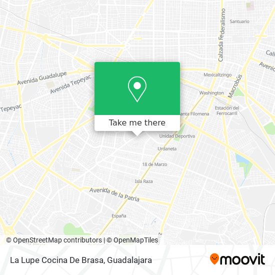 Mapa de La Lupe Cocina De Brasa