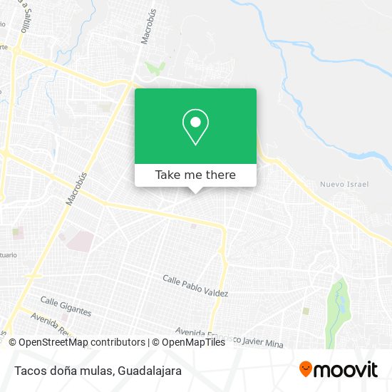 Tacos doña mulas map