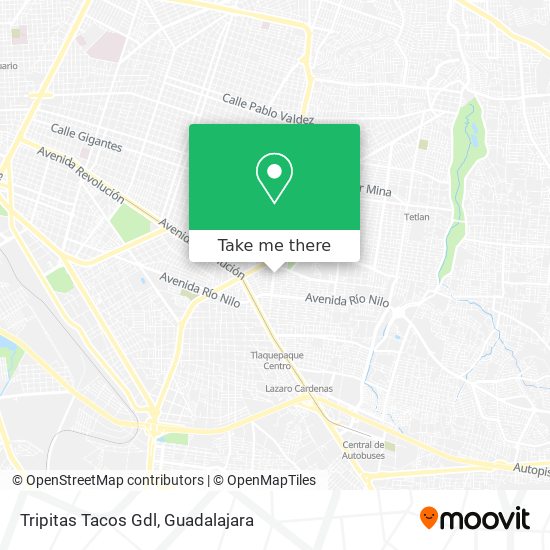 Mapa de Tripitas Tacos Gdl