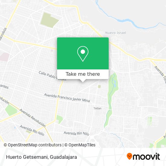 Mapa de Huerto Getsemani