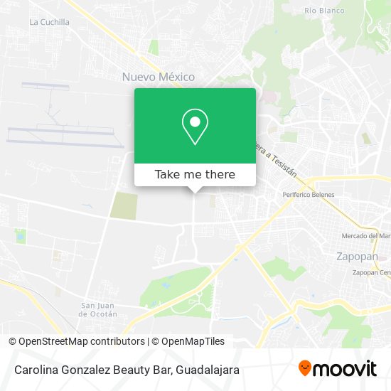 Mapa de Carolina Gonzalez Beauty Bar
