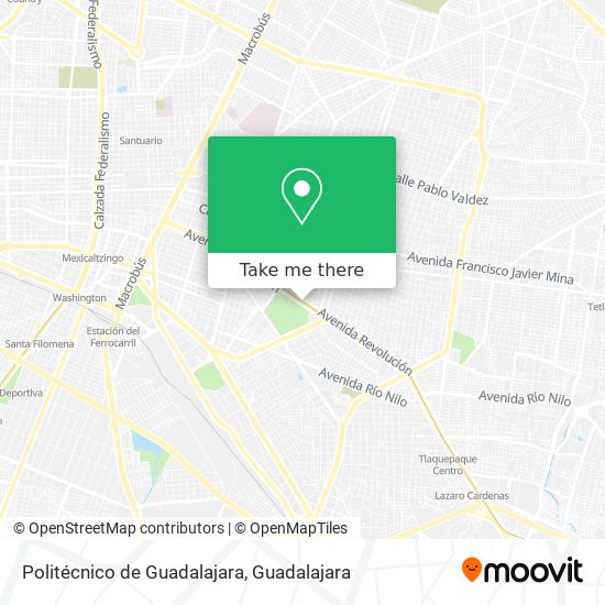 Mapa de Politécnico de Guadalajara