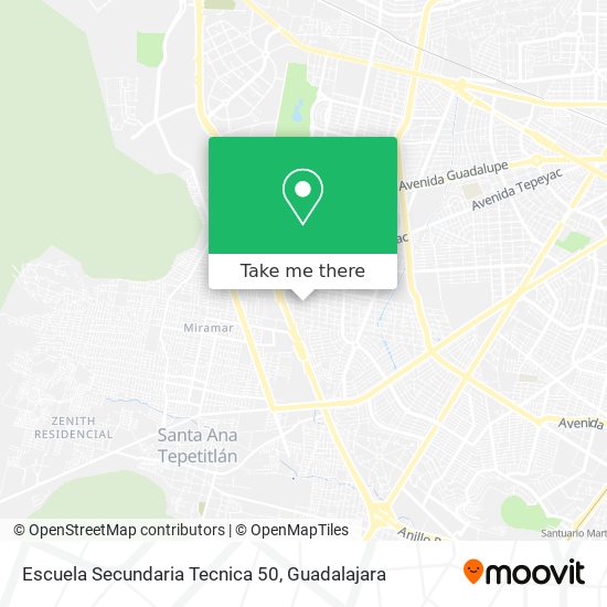 Escuela Secundaria Tecnica 50 map