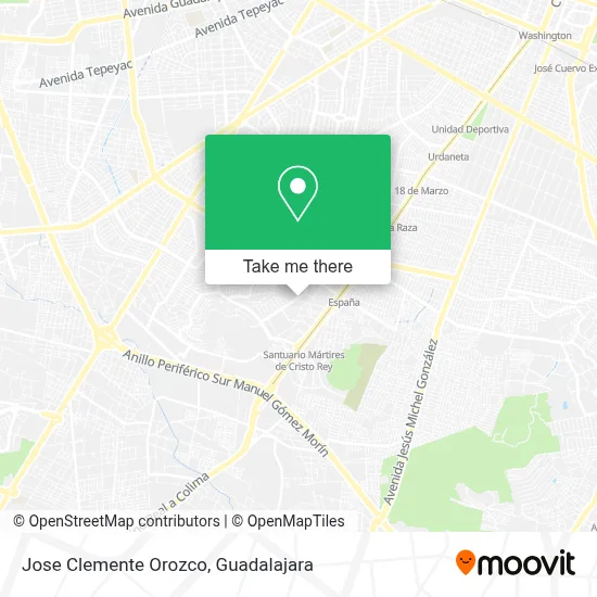 Jose Clemente Orozco map