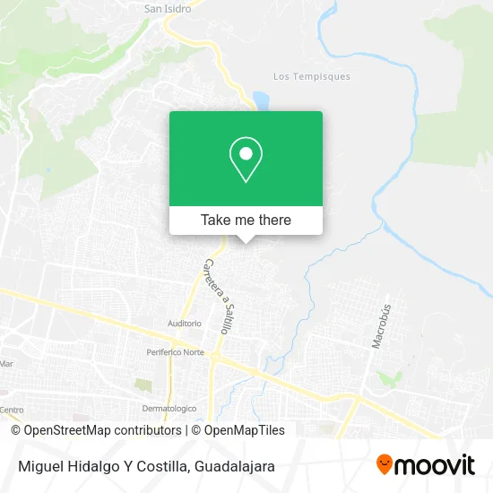Mapa de Miguel Hidalgo Y Costilla