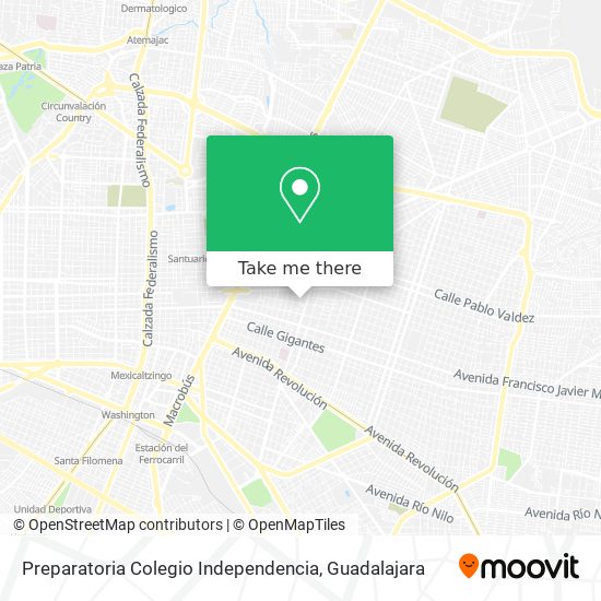 Preparatoria Colegio Independencia map
