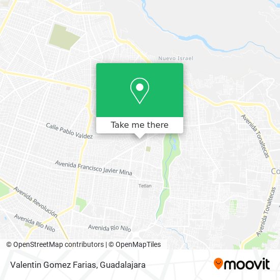 Mapa de Valentin Gomez Farias