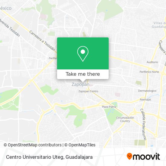 Centro Universitario Uteg map