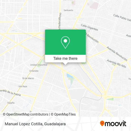 Manuel Lopez Cotilla map
