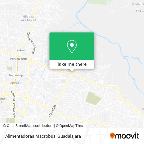 Alimentadoras Macrobús map