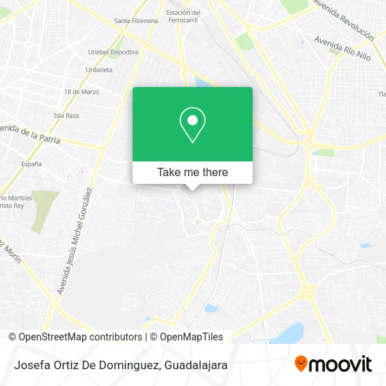 Josefa Ortiz De Dominguez map