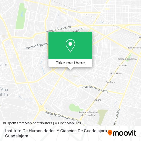 Mapa de Instituto De Humanidades Y Ciencias De Guadalajara