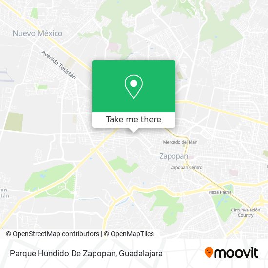 Mapa de Parque Hundido De Zapopan