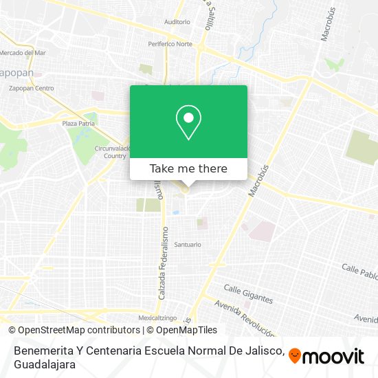 Mapa de Benemerita Y Centenaria Escuela Normal De Jalisco