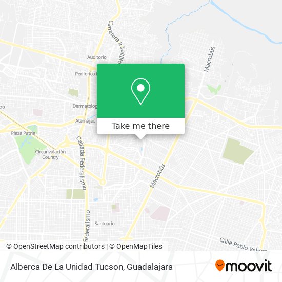 Mapa de Alberca De La Unidad Tucson