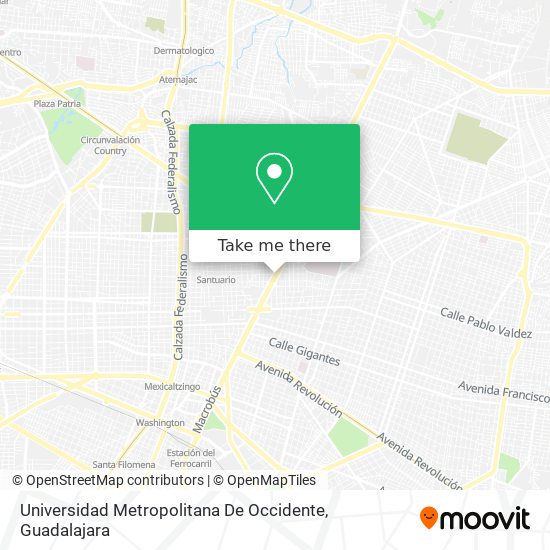 Mapa de Universidad Metropolitana De Occidente