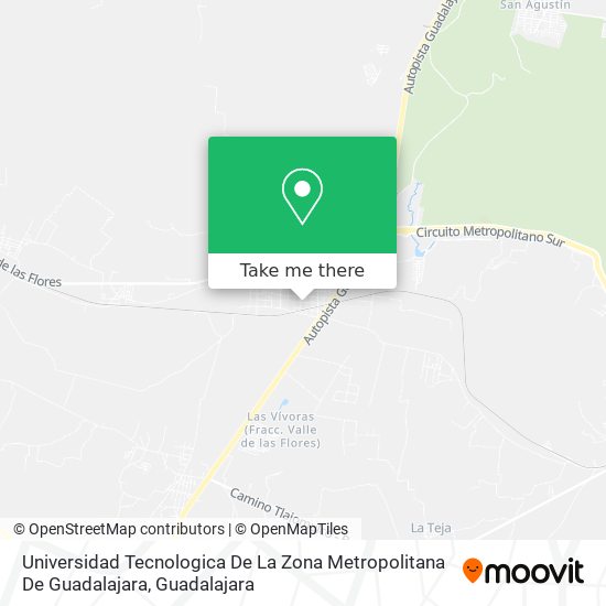 Mapa de Universidad Tecnologica De La Zona Metropolitana De Guadalajara