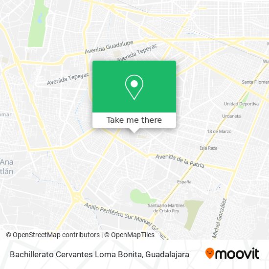 Mapa de Bachillerato Cervantes Loma Bonita