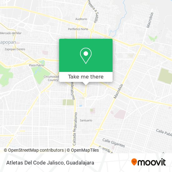 Atletas Del Code Jalisco map