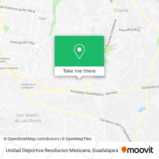 Unidad Deportiva Revolucion Mexicana map