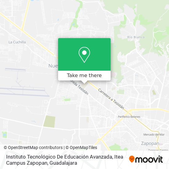 Instituto Tecnológico De Educación Avanzada, Itea Campus Zapopan map