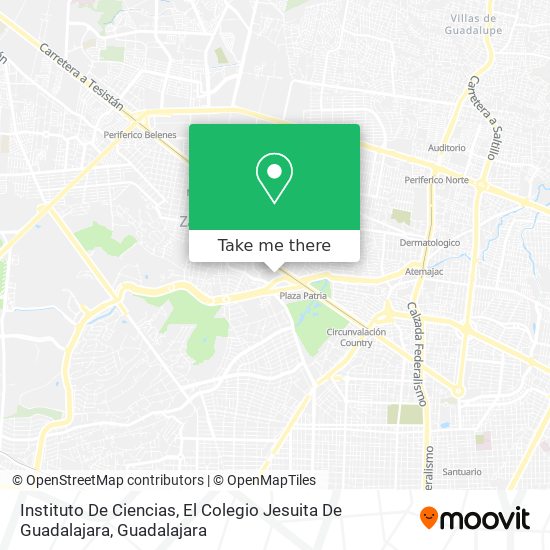 Instituto De Ciencias, El Colegio Jesuita De Guadalajara map