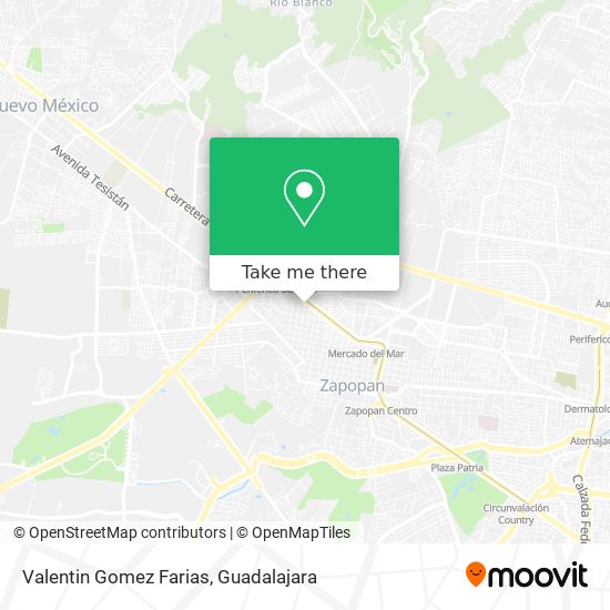 Valentin Gomez Farias map