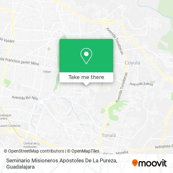 Seminario Misioneros Apóstoles De La Pureza map