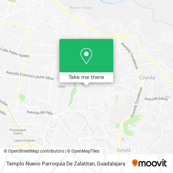 Templo Nuevo Parroquia De Zalatitan map