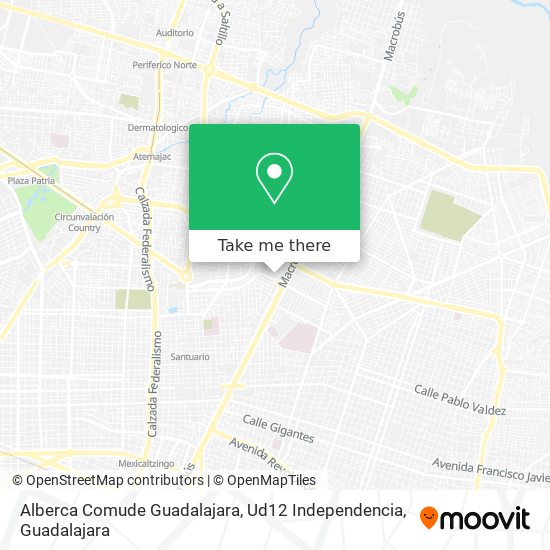 Mapa de Alberca Comude Guadalajara, Ud12 Independencia