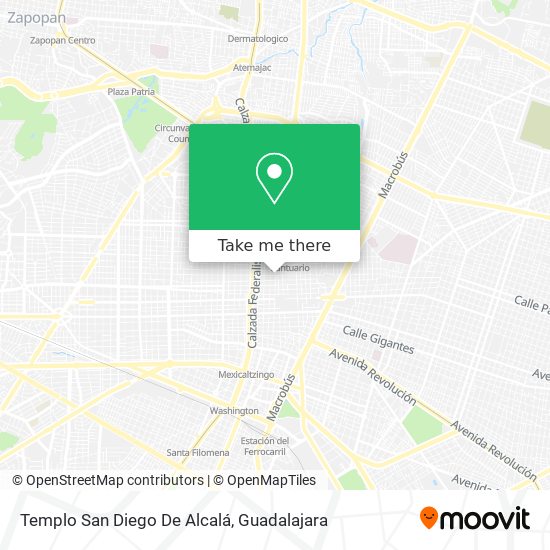 Mapa de Templo San Diego De Alcalá